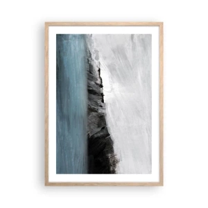 Affiche dans un chêne clair - Poster - Eau – terre : choc des éléments - 50x70 cm