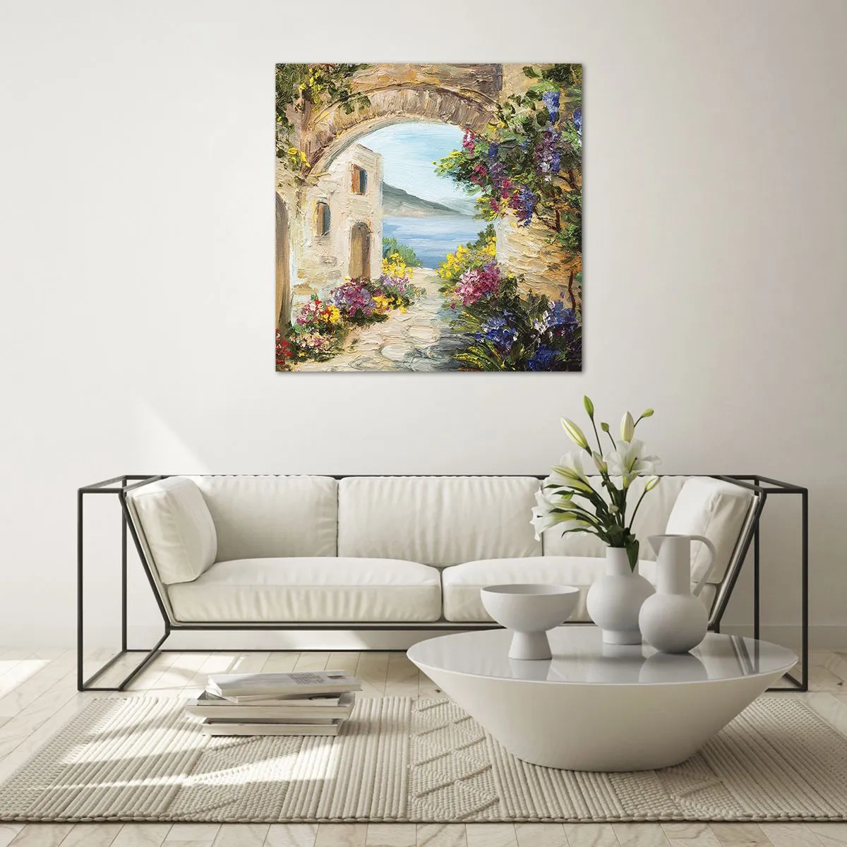 Impression sur verre - Image sur verre - Le charme d'une province côtière - 40x40 cm