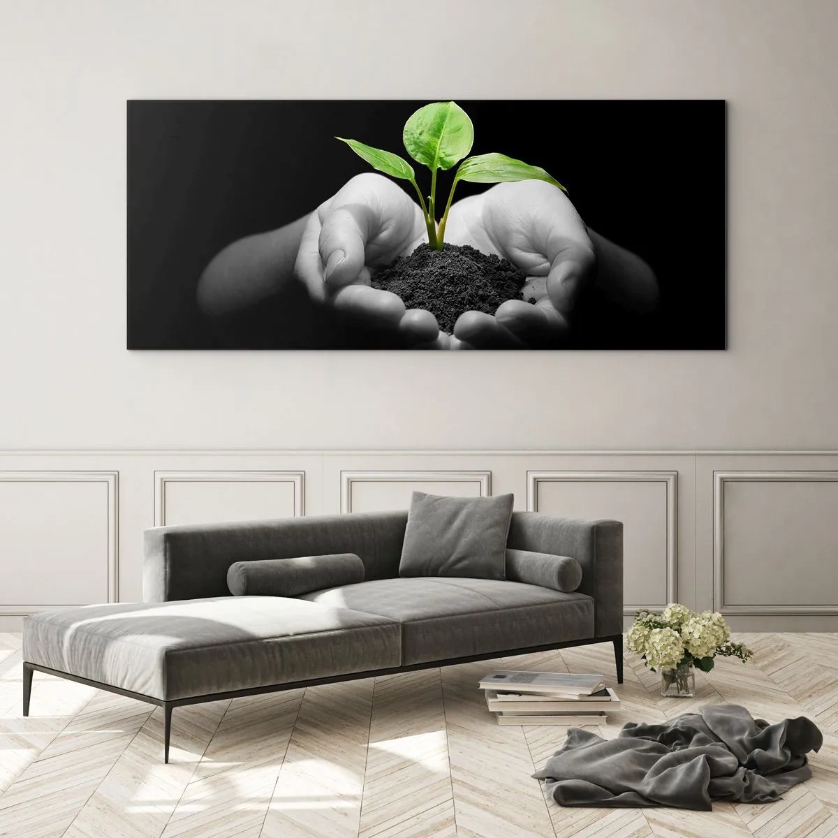 Impression sur verre - Image sur verre - J'aime la nature, je la protège - 100x40 cm
