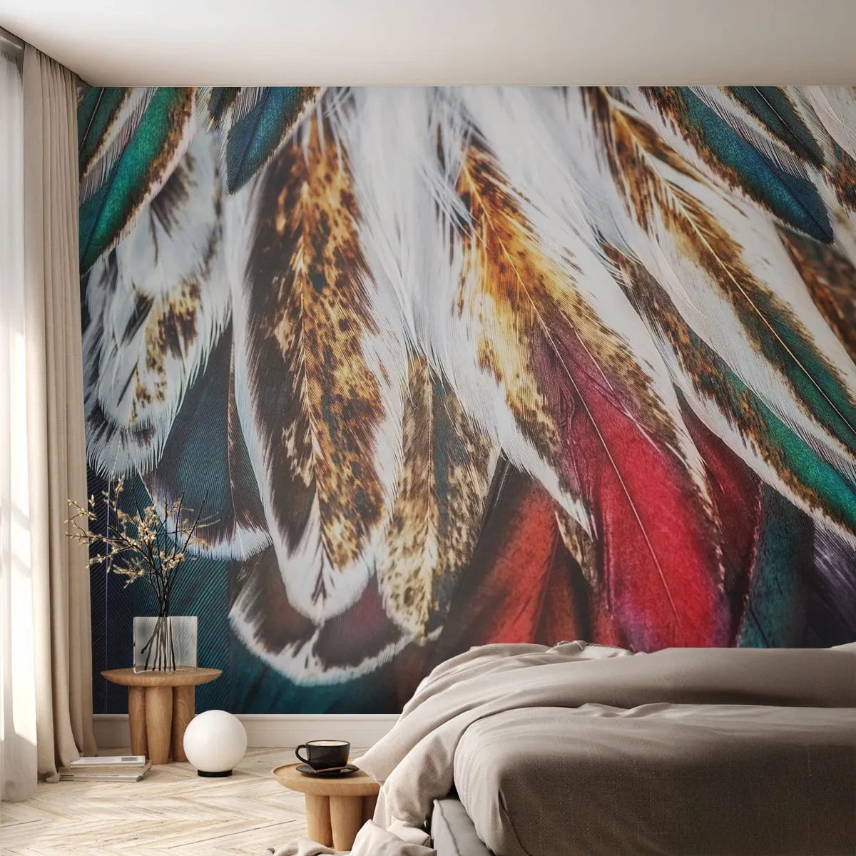 Papier Peint Photo Standard Eco - Secrets de vol - Abstraction, Morceau, Bohème - 400x280 cm