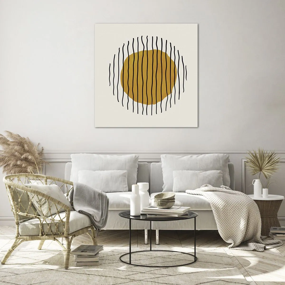 Impression sur verre - Image sur verre - Abstraction tremblante de chaleur - 60x60 cm