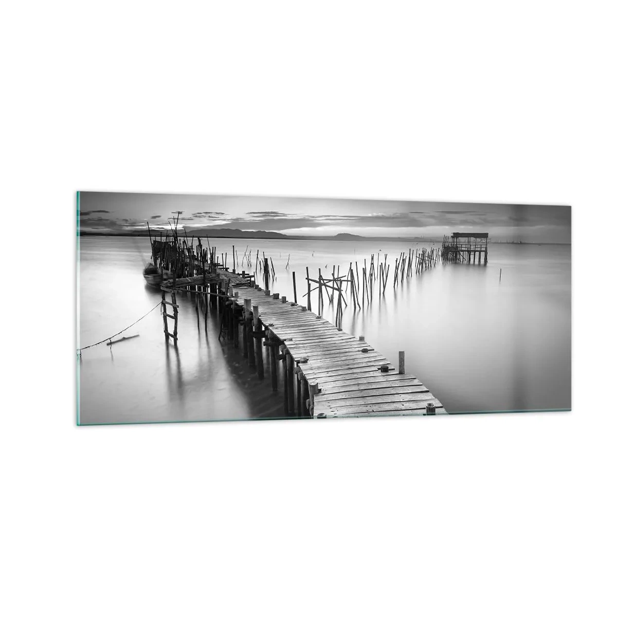 Impression sur verre - Image sur verre - La paix d'un rivage oublié - 100x40 cm