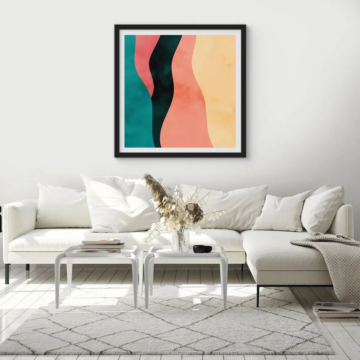 Affiche dans un cadre noir - Poster - Conformité non-conforme - 60x60 cm