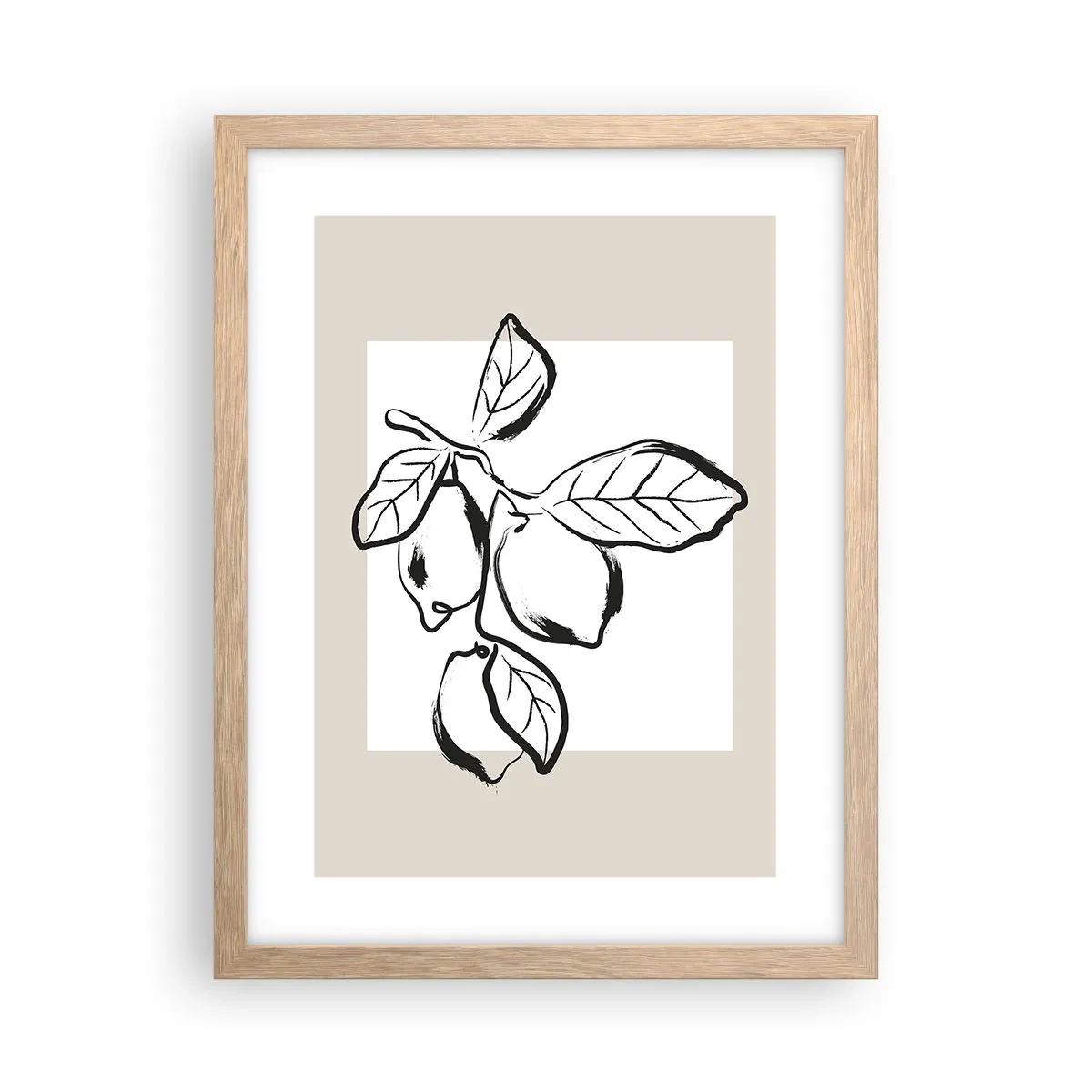 Affiche dans un chêne clair - Poster - Où mûrit le citron… - 30x40 cm