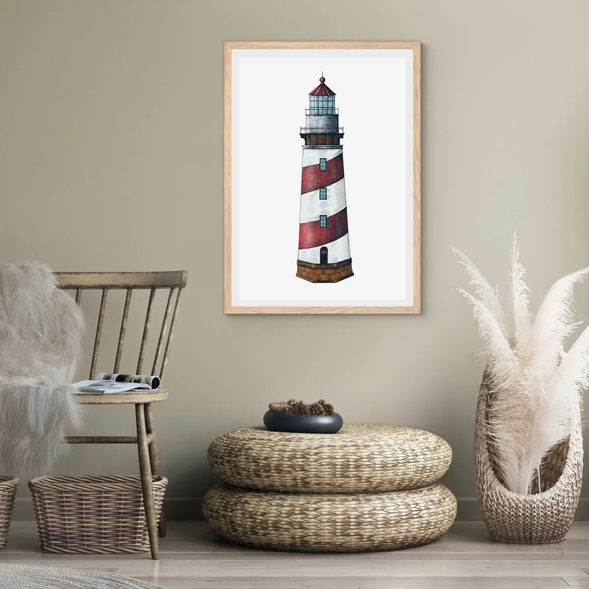 Affiche dans un chêne clair - Poster - Toujours sur ses gardes - 70x100 cm