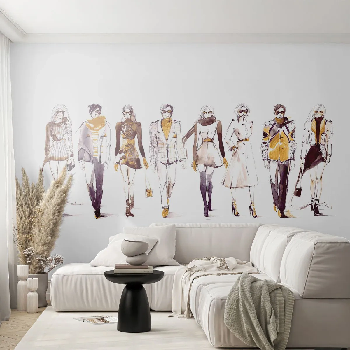 Papier Peint Autocollant Deluxe Sticker - Chic décontracté, élégance décontractée - Femme, Modèle, Mode - 250x175 cm