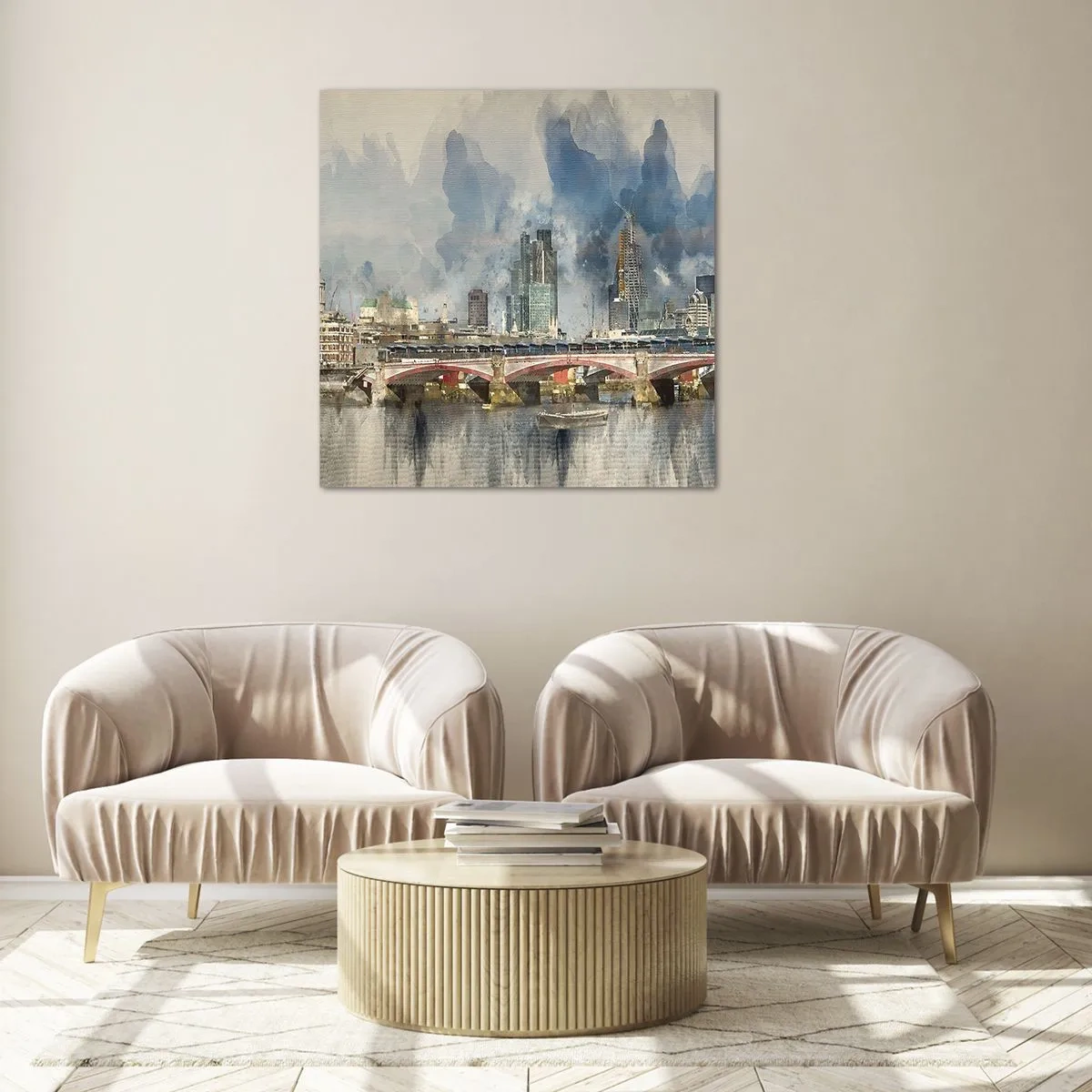 Impression sur verre - Image sur verre - Londres dans toute sa splendeur - 40x40 cm