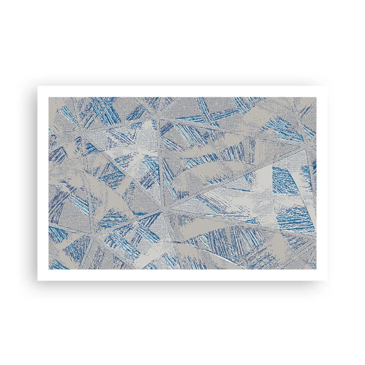 Affiche - Poster - Dans un labyrinthe bleu-gris - 91x61 cm