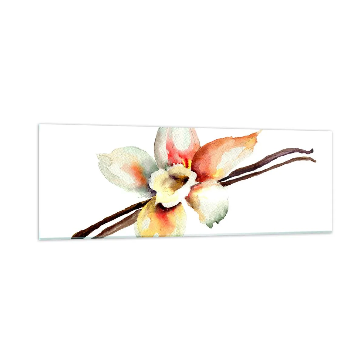 Impression sur verre - Image sur verre - Douceur de couleur renversée - 90x30 cm