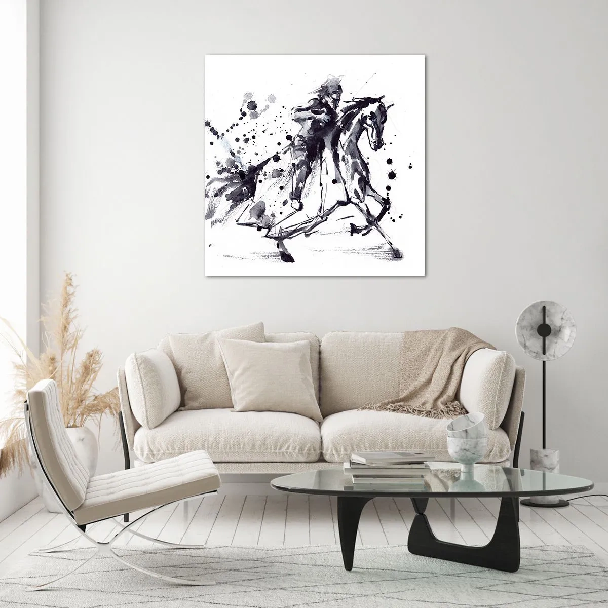 Impression sur verre - Image sur verre - Chevalier noir - 50x50 cm