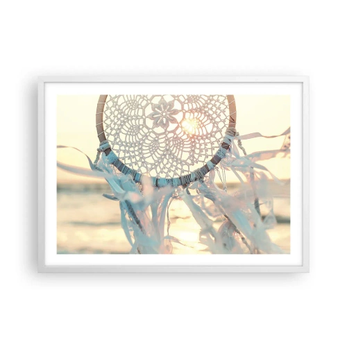 Affiche dans un cadre blanc - Poster - Totem en dentelle - 70x50 cm