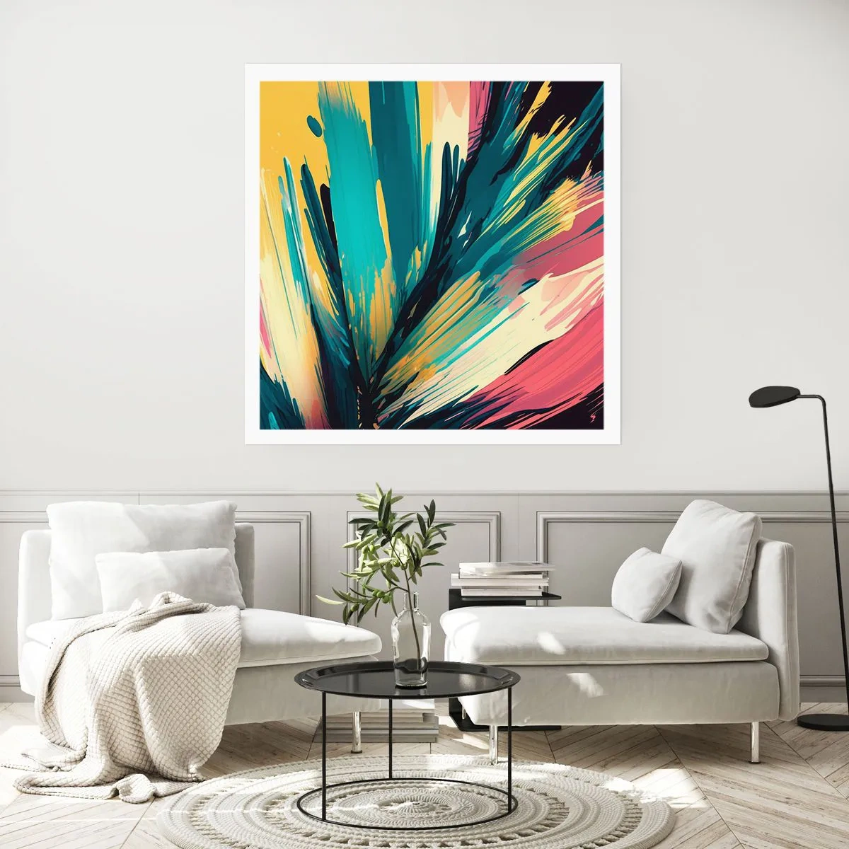 Affiche - Poster - Composition – une explosion de joie - 50x50 cm