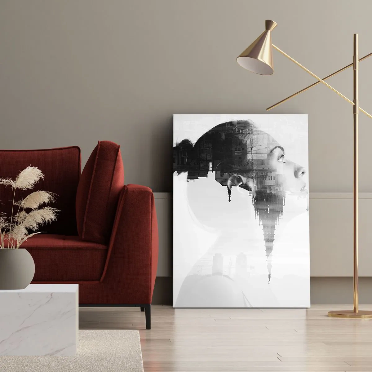 Impression sur toile - Image sur toile - Des deux côtés du verre - 55x100 cm