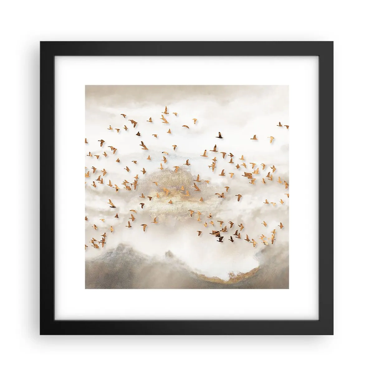 Affiche dans un cadre noir - Poster - Il est l'heure… - 30x30 cm