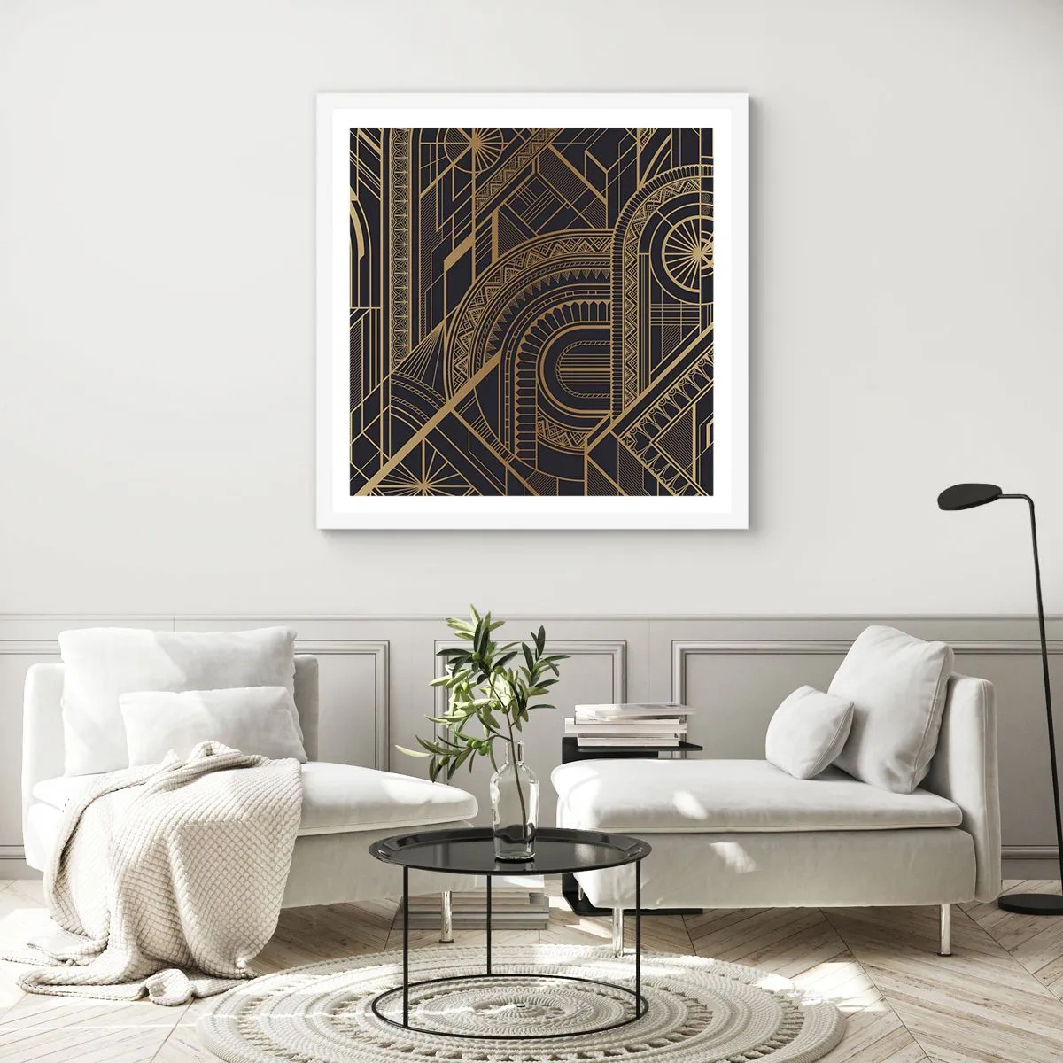 Affiche dans un cadre blanc - Poster - Concept, idée, plan - 30x30 cm