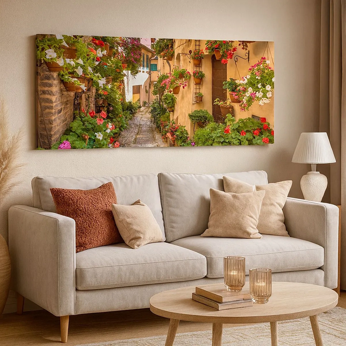 Impression sur toile - Image sur toile - Ruelle italienne - 100x40 cm