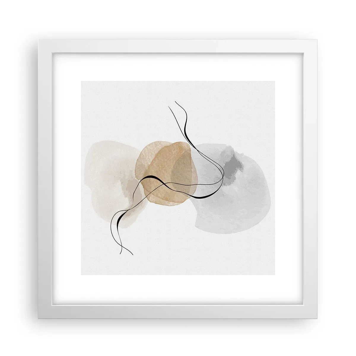 Affiche dans un cadre blanc - Poster - Perles d'air - 30x30 cm