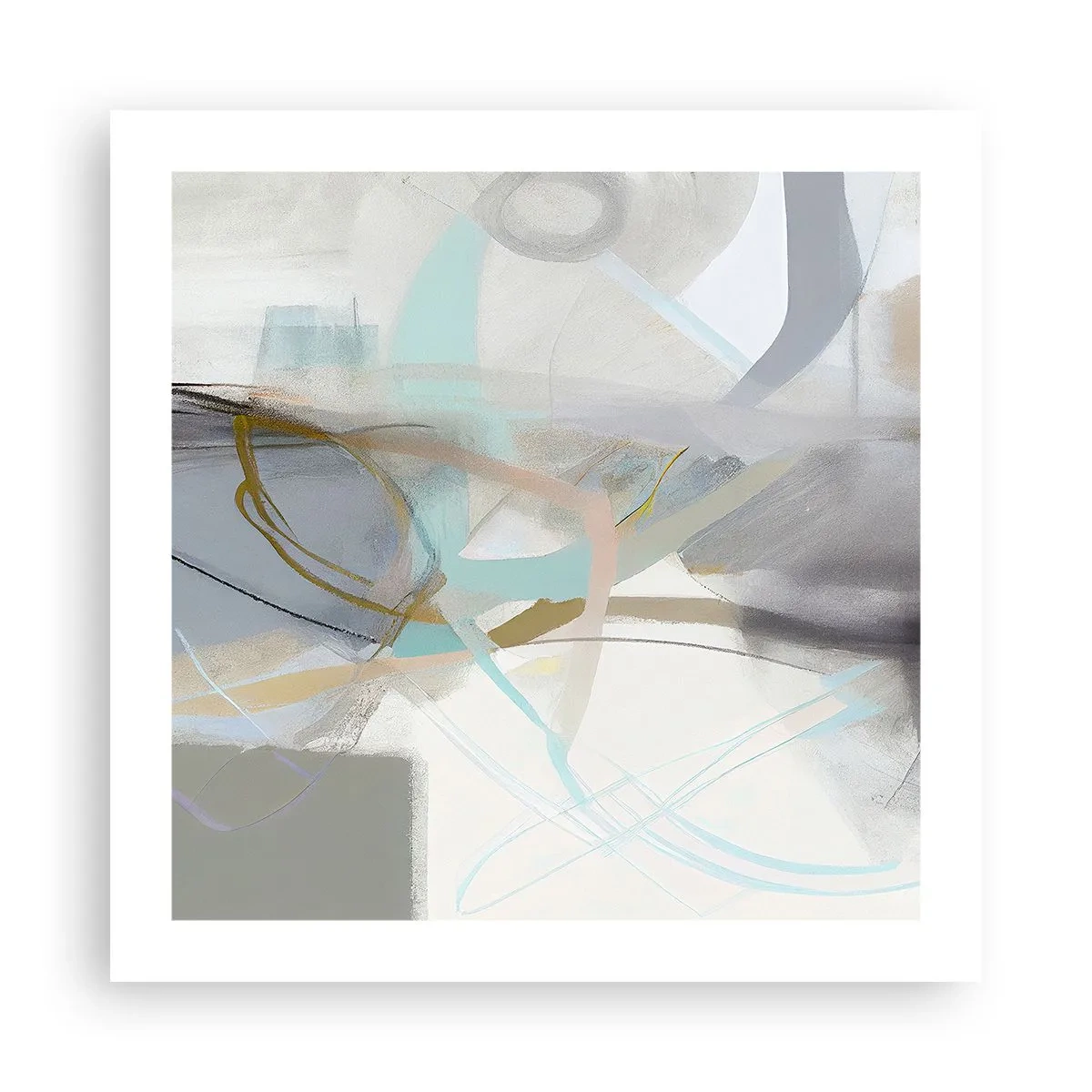 Affiche - Poster - Abstraction brumeuse - 50x50 cm