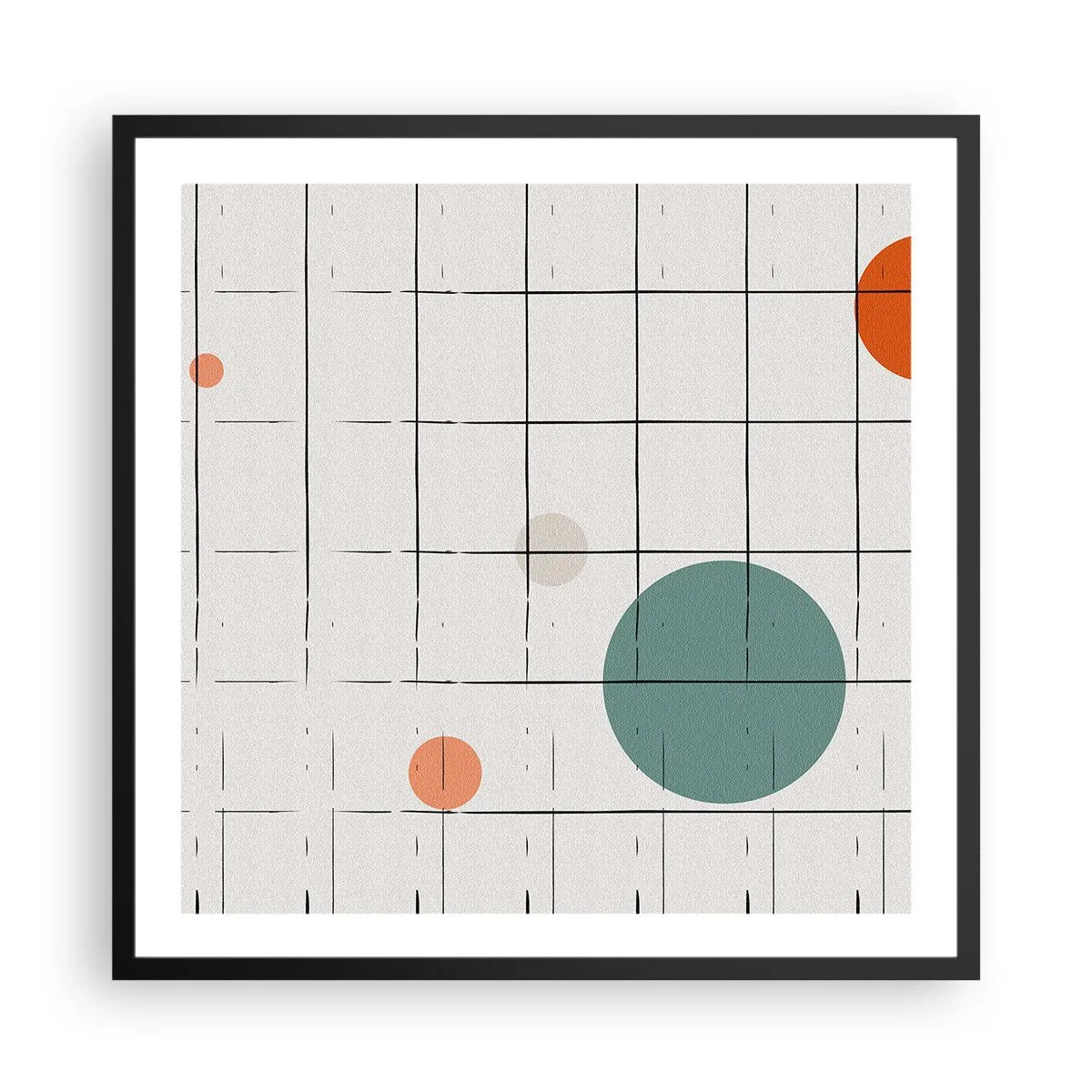 Affiche dans un cadre noir - Poster - Piégé. Nous ou eux ? - 60x60 cm