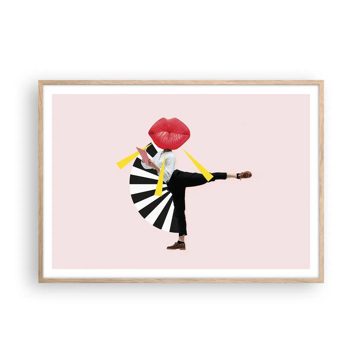 Affiche dans un chêne clair - Poster - Pop-art surréaliste - 100x70 cm