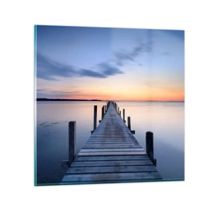 Impression sur verre - Image sur verre - Le calme d'un crépuscule serein - 30x30 cm