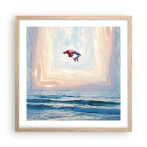 Affiche dans un chêne clair - Poster - Vers une autre dimension - 50x50 cm