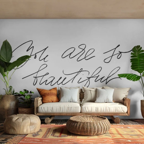 Papier peint sur mesure Premium Sand - Vraiment, crois-moi... - Typographie, Affirmation, Maxime
