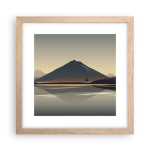 Affiche dans un chêne clair - Poster - Reflet de miroir - 30x30 cm