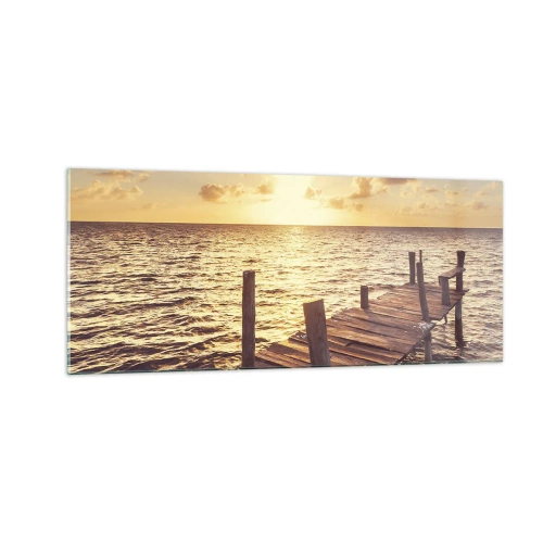 Impression sur verre - Image sur verre - La terre d'or de la douceur - 100x40 cm