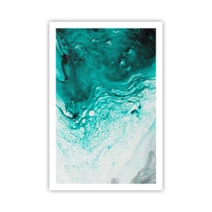 Affiche - Poster - Se fondre dans le bleu et le turquoise - 61x91 cm