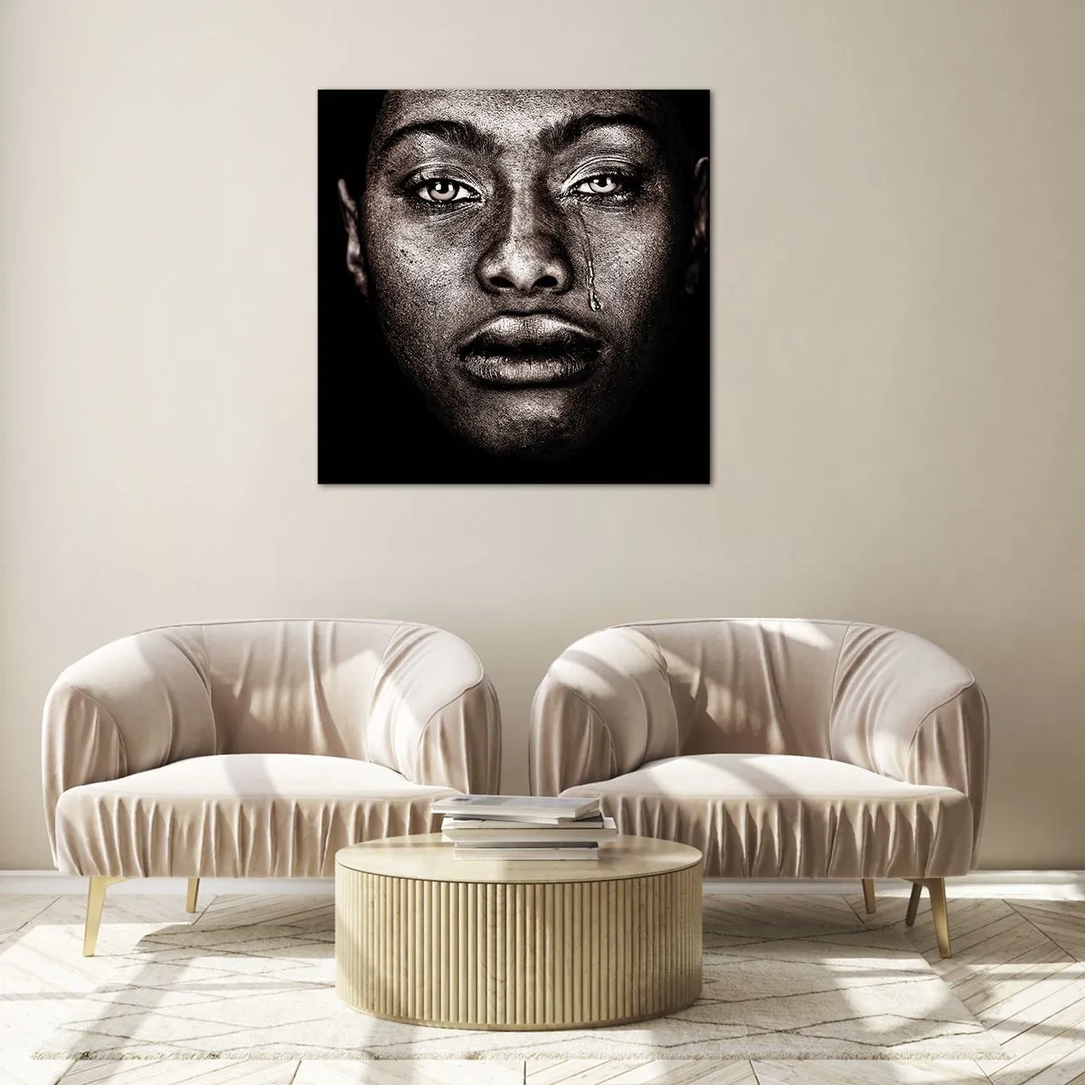 Impression sur verre - Image sur verre - Une larme - 70x70 cm