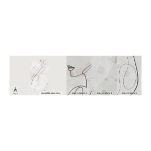 Échantillon de Papier Peint Premium Sand - Trompe l'oeil - Graphique, Linéaire, Femmes - 100x30 cm
