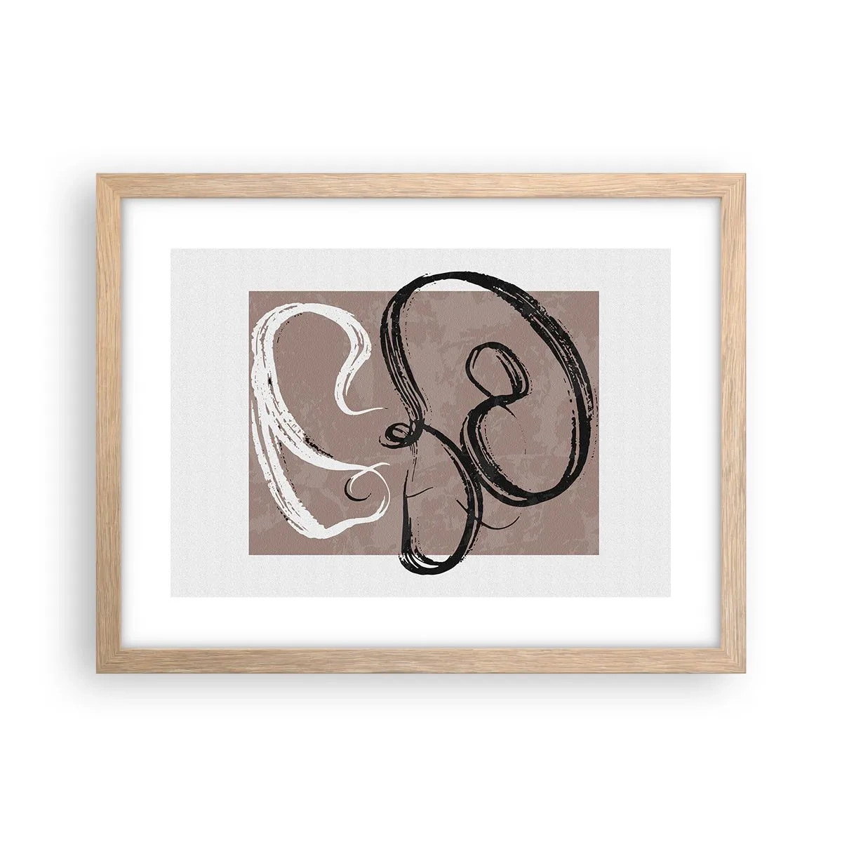 Affiche dans un chêne clair - Poster - Composition – la recherche de la plénitude - 40x30 cm