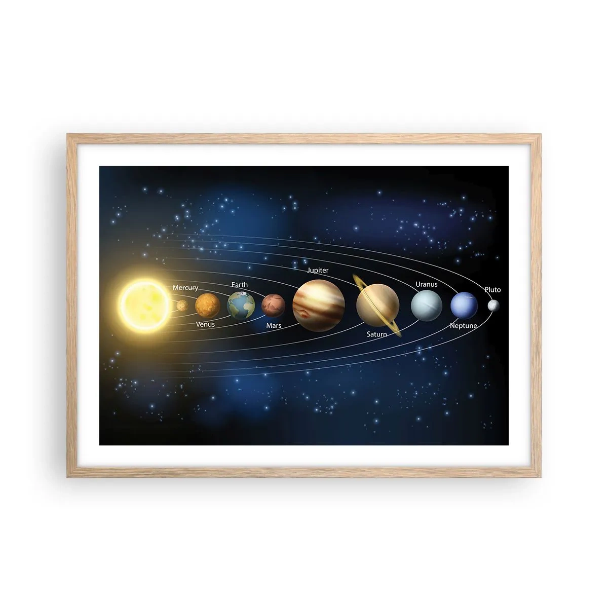 Affiche dans un chêne clair - Poster - L'une des dix - 70x50 cm