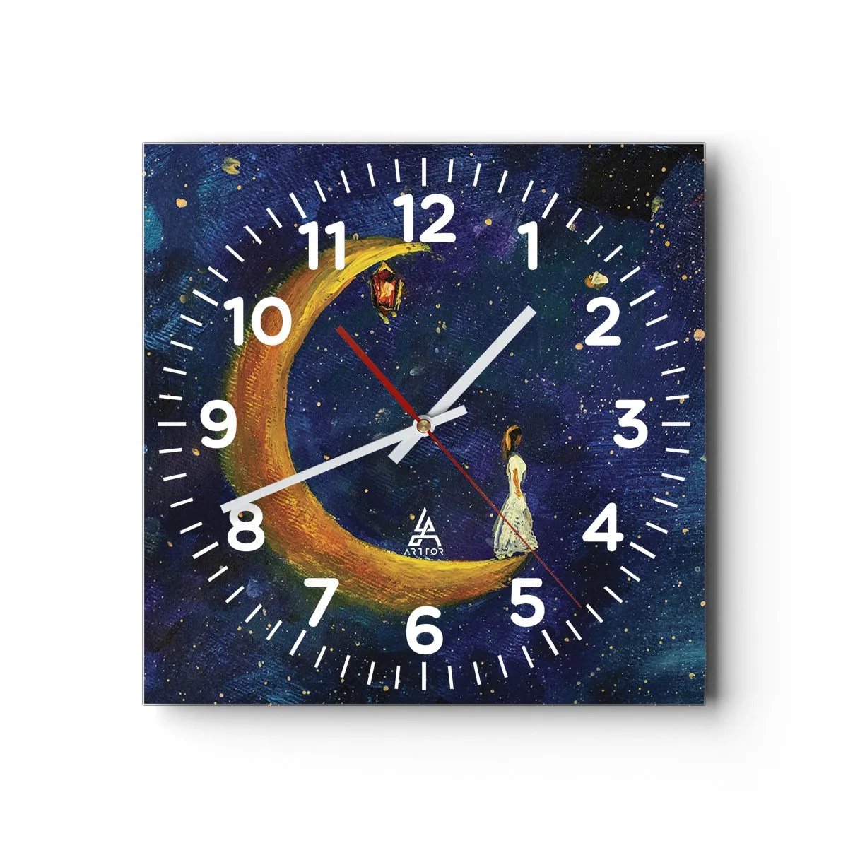 Horloge murale - Pendule murale - Appel du monde - 30x30 cm