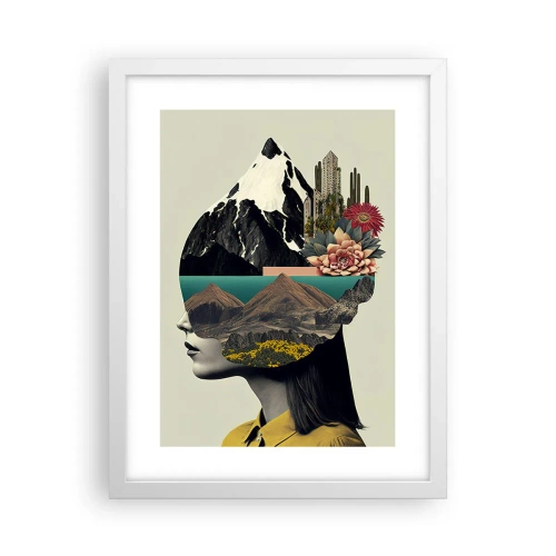 Affiche dans un cadre blanc - Poster - La femme – toujours un mystère - 30x40 cm