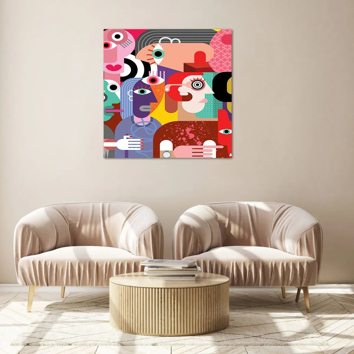 Impression sur verre - Image sur verre - Nous par M. Picasso - 70x70 cm