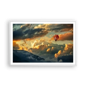 Affiche dans un cadre blanc - Poster - Je vole parce que je veux - 91x61 cm