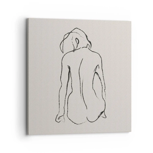 Impression sur toile - Image sur toile - Femme nue - 70x70 cm