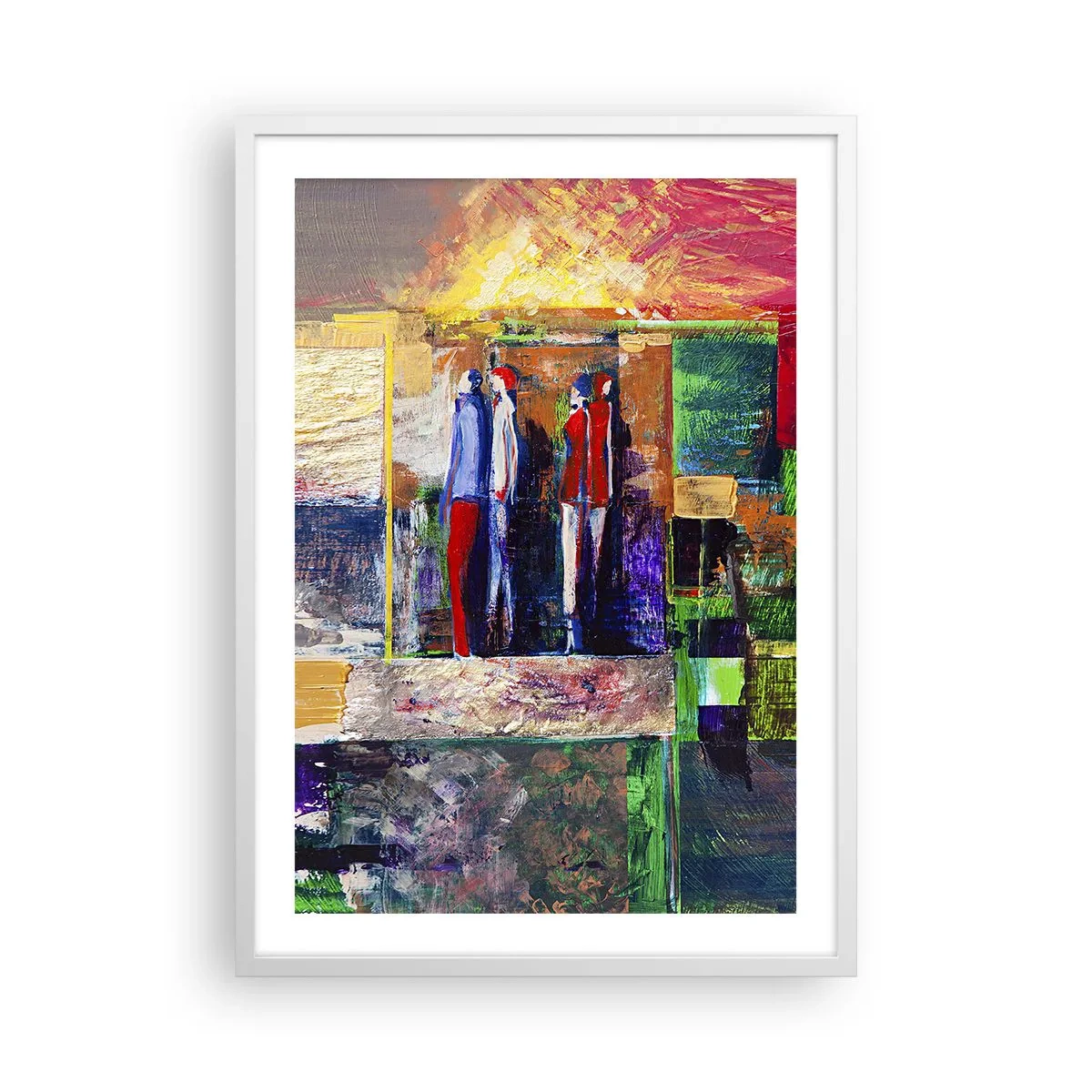 Affiche dans un cadre blanc - Poster - Relations et émotions - 50x70 cm