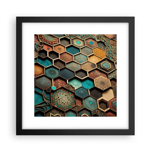 Affiche dans un cadre noir - Poster - Ornements arabes – variation - 30x30 cm