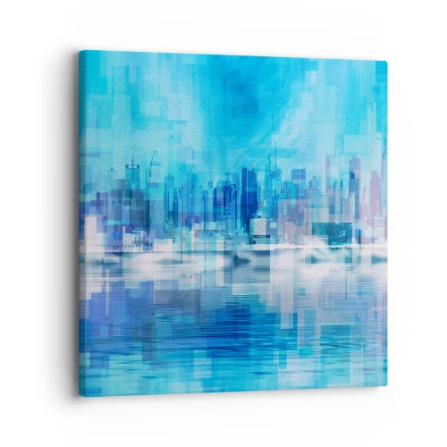 Impression sur toile - Image sur toile - Noyé dans le bleu - 30x30 cm