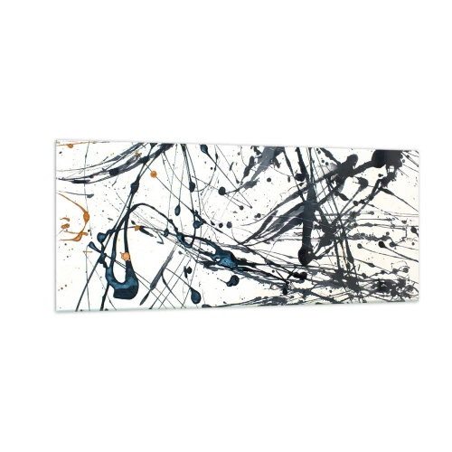 Impression sur verre - Image sur verre - Abstraction expressionniste - 100x40 cm