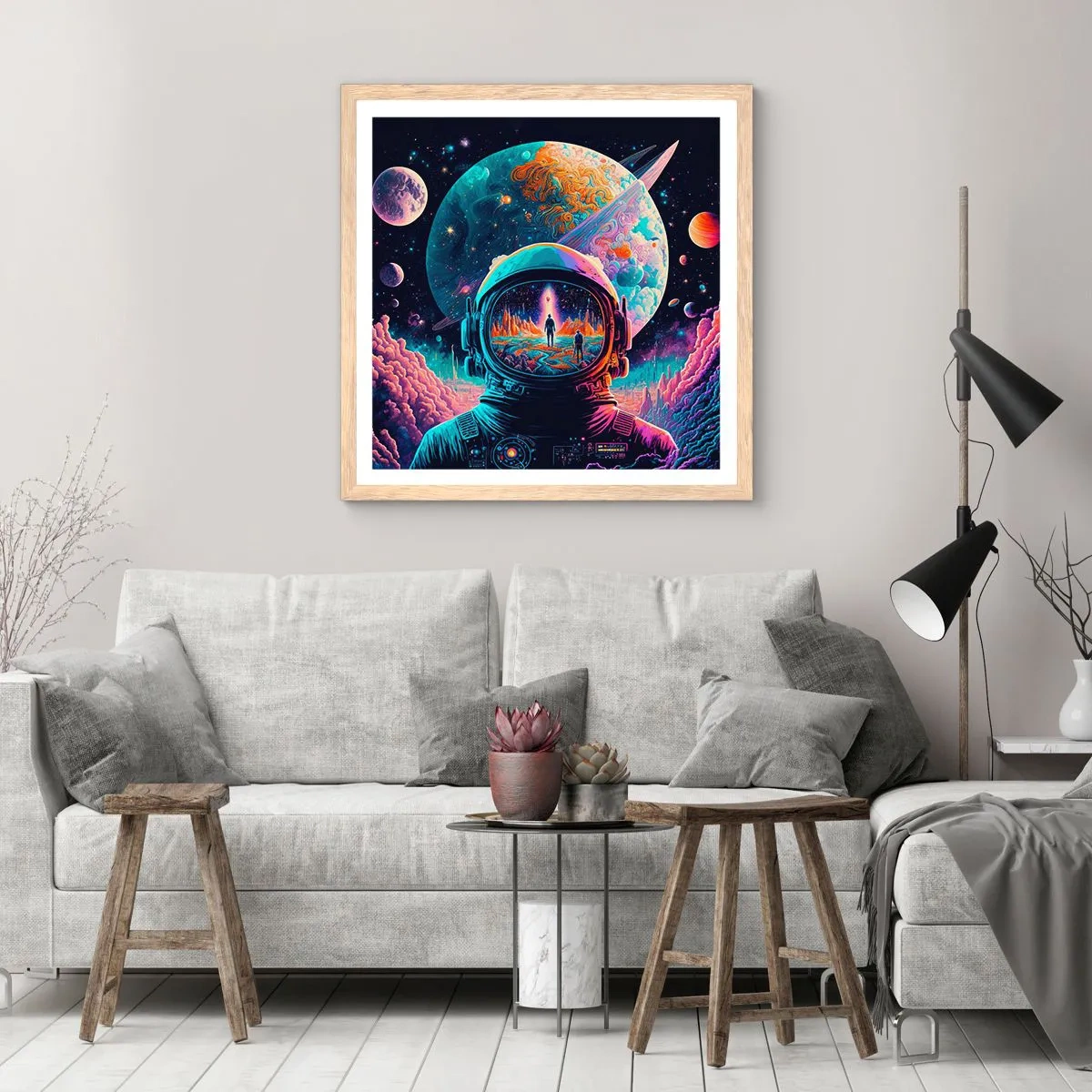 Affiche dans un chêne clair - Poster - Les philosophes n'en ont pas rêvé - 40x40 cm