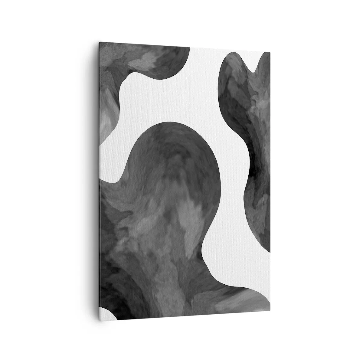 Impression sur toile - Image sur toile - Motif abstrait dans les tons de gris et de blanc - 70x100cm - La route du lait - Décoration murale moderne pour le salon et la chambre ARTTOR