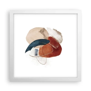 Affiche dans un cadre blanc - Poster - Composition ovale - 30x30 cm