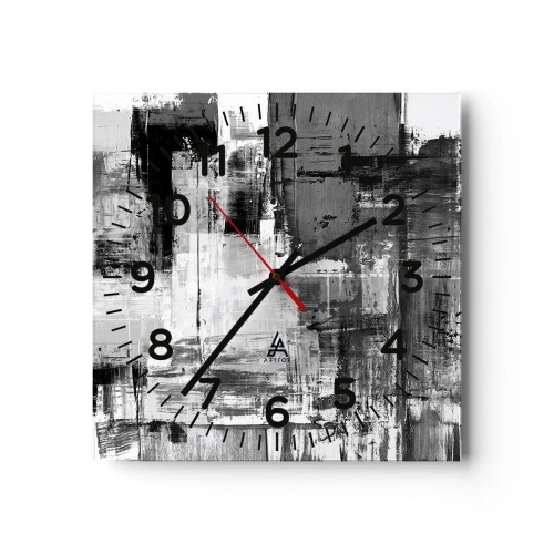 Horloge murale - Pendule murale - Le gris est beau - 30x30 cm