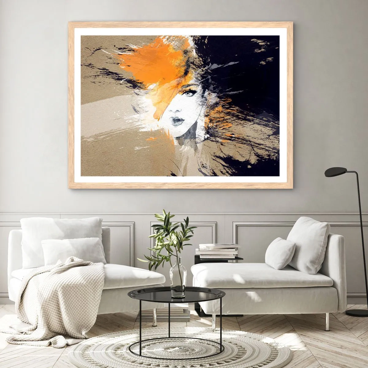 Affiche dans un chêne clair - Poster - Et la lumière fut - 100x70 cm