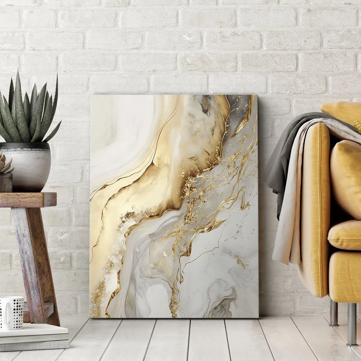 Impression sur toile - Image sur toile - Abstraction : beauté et bonté - 45x80 cm