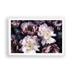 Affiche dans un cadre blanc - Poster - Bouquet à l'ancienne - 91x61 cm